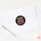 Leraren houden van Hersenen Zombie Handen Hart Hal Ronde Sticker (Envelop)