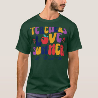 Leraren houden van zomer t-shirt