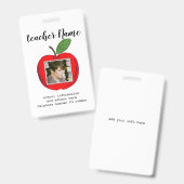 leraren ID school leraar ID Badge (Voor- en achterkant)