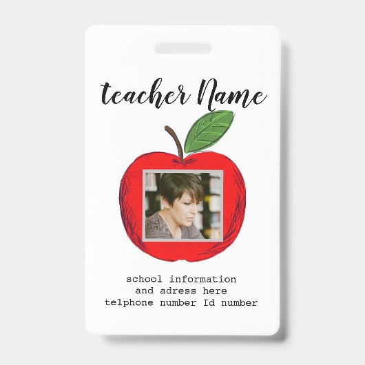 leraren ID school leraar ID Badge (Voorzijde)