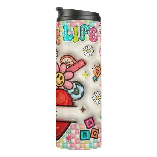 Leraren: inspireren, groeien, harten, geesten thermosbeker (Geroteerd rechts)