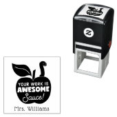 Leraren Inspirerend Apple Geweldige Sauce Stamp Zelfinktende Stempel (In situ)