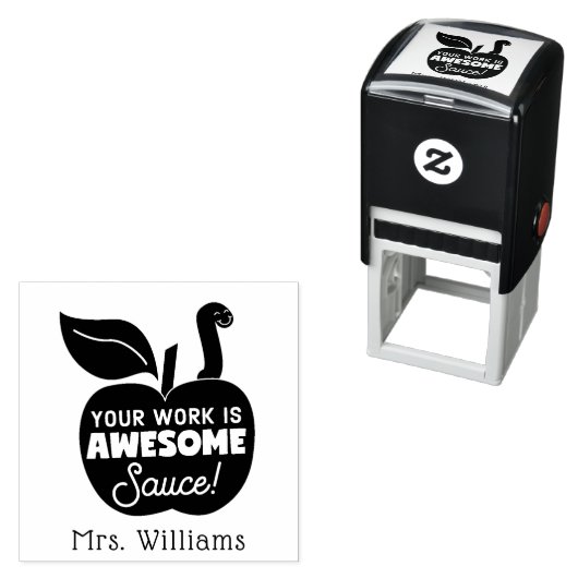 Leraren Inspirerend Apple Geweldige Sauce Stamp Zelfinktende Stempel (In situ)