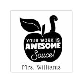 Leraren Inspirerend Apple Geweldige Sauce Stamp Zelfinktende Stempel (Design)