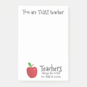 Leraren inspirerend citeren rode appel dank u post-it® notes (Voorkant)