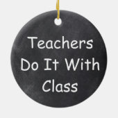 Leraren klasse Chalkboard Design Cadeauidee Keramisch Ornament (Achterkant)