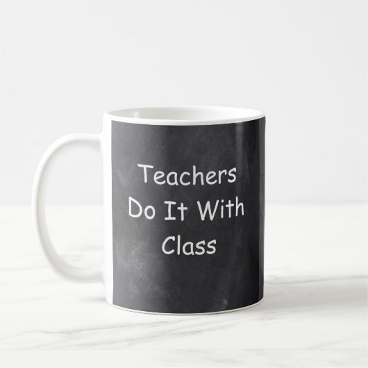 Leraren klasse Chalkboard Design Cadeauidee Koffiemok (Links)