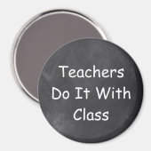 Leraren klasse Chalkboard Design Cadeauidee Magneet (Voorkant / Achterkant)