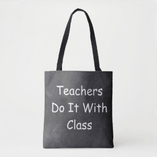 Leraren klasse Chalkboard Design Cadeauidee Tote Bag