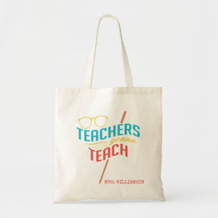 Leraren krijgen een persoonlijke titel tote bag