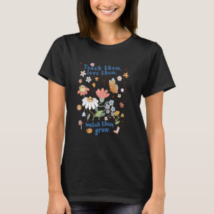 Leraren leren ze dat ze van ze houden en ze met la t-shirt