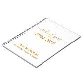 Leraren Lesson Planner Gold Script Gift Notitieboek (Linkerzijde)