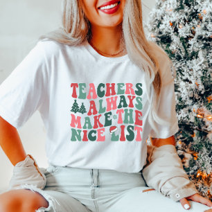 Leraren leuke kerstlijst t-shirt
