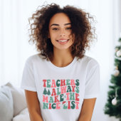 Leraren leuke kerstlijst t-shirt