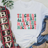 Leraren leuke kerstlijst t-shirt