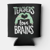Leraren Liefde Hersenen Halloween TShirt Kostuum Blikjeskoeler (Voorkant)