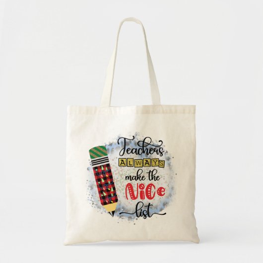 Leraren maken altijd de kerstcadeau van de prettig tote bag (Voorkant)