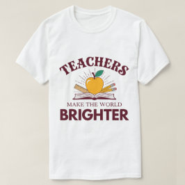 Leraren maken de wereld helderder Apple-boek T-shirt