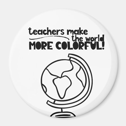 Leraren maken de wereld kleurrijker magneet (Voorkant)