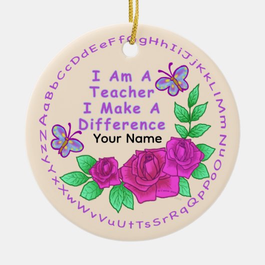 Leraren Maken Verschil Keramisch Ornament (Voorkant)