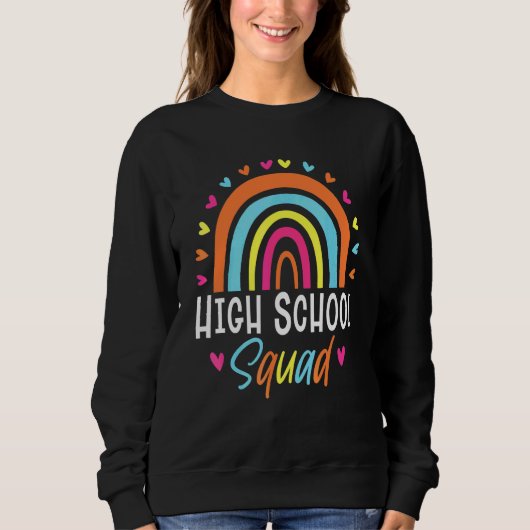 Leraren Middelbare School Boho Regenboog Team Midd Trui (Voorkant)