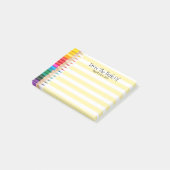 Leraren naam bureau organisator gekleurde potloden post-it® notes (Schuin)