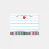 Leraren Naam gekleurde encils Terug naar school Ap Post-it® Notes (Voorkant)