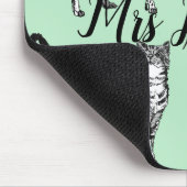 Leraren Naam Tabby Cat Computer Mouse Mat Pad Muismat (Hoek)