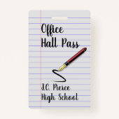 Leraren Notitieboek Papier schoolzalen pas-pas Badge (Achterkant)