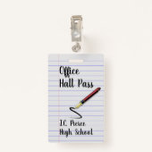 Leraren Notitieboek Papier schoolzalen pas-pas Badge (Achterkant met clip)