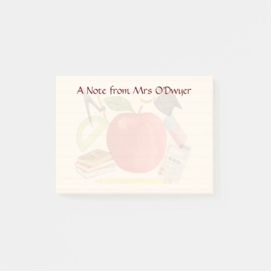 Leraren notities leraar waardering pad professor post-it® notes (Voorkant)