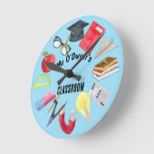 Leraren Onderwerp Professor Klaslokaal Modern Ronde Klok (Hoek)