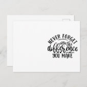 Leraren Ontwerpen Nooit Vergeten Het Verschil Briefkaart (Voorkant / Achterkant)