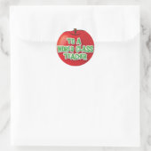 Leraren-opwaardering-Apple Ronde Sticker (Tas)