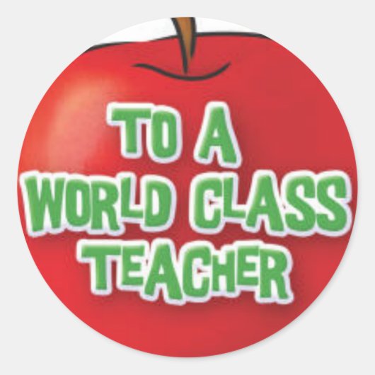 Leraren-opwaardering-Apple Ronde Sticker (Voorkant)