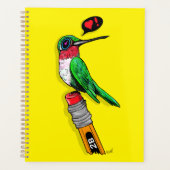 Leraren Pet Hummingbird Vogel kijken Planner (Voorkant)