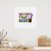 Leraren Plant Seeds Wall Poster Gift for Teachers (Keuken)