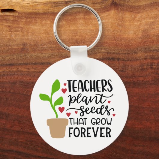 Leraren Plant zaaigoed dat zich voortdurend aanpas Sleutelhanger (Voorkant)
