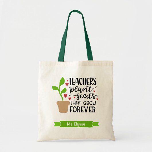 Leraren Plant zaaigoed dat zich voortdurend aanpas Tote Bag (Voorkant)