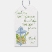 Leraren Planten de zaden Succulent Lantern Cadeaulabel (Voorkant)