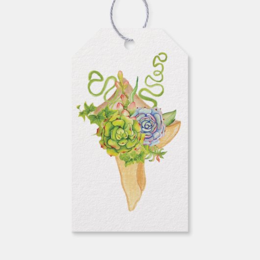 Leraren Planten de zaden Succulent Lantern Cadeaulabel (Achterkant)