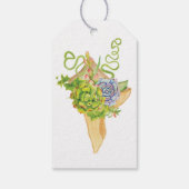 Leraren Planten de zaden Succulent Lantern Cadeaulabel (Achterkant)