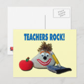 Leraren Rock! Gele briefkaart (Voorkant / Achterkant)