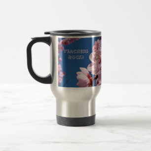 Leraren Rock! Reis koffiemok Lente Bloesems Reisbeker