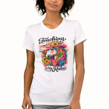Leraren Rodeo Shirt, Bloemige Paard Cowgirl T-shir