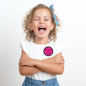 Leraren Roze en Zwart goed meisje Ronde Sticker