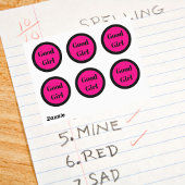 Leraren Roze en Zwart goed meisje Ronde Sticker