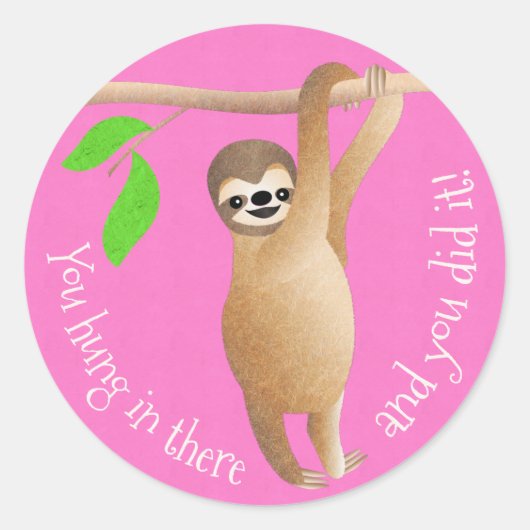 Leraren Sloth, je hebt daar gehangen en het is je  Ronde Sticker (Voorkant)