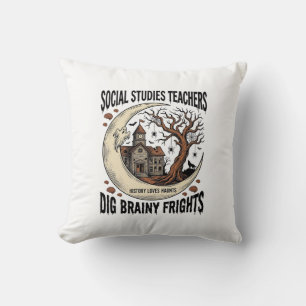 Leraren sociaal onderwijs T-shirt Griezelig Brein Kussen