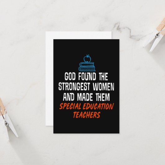 Leraren speciaal onderwijs kaart (Voorkant / Achterkant in situ)